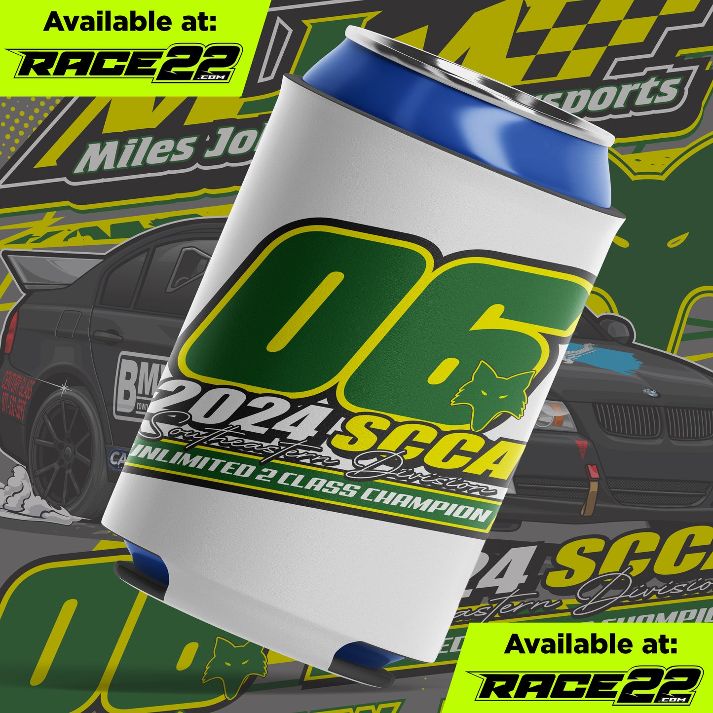 Miles Johnson - 06 SCCA Champion Can Koozie