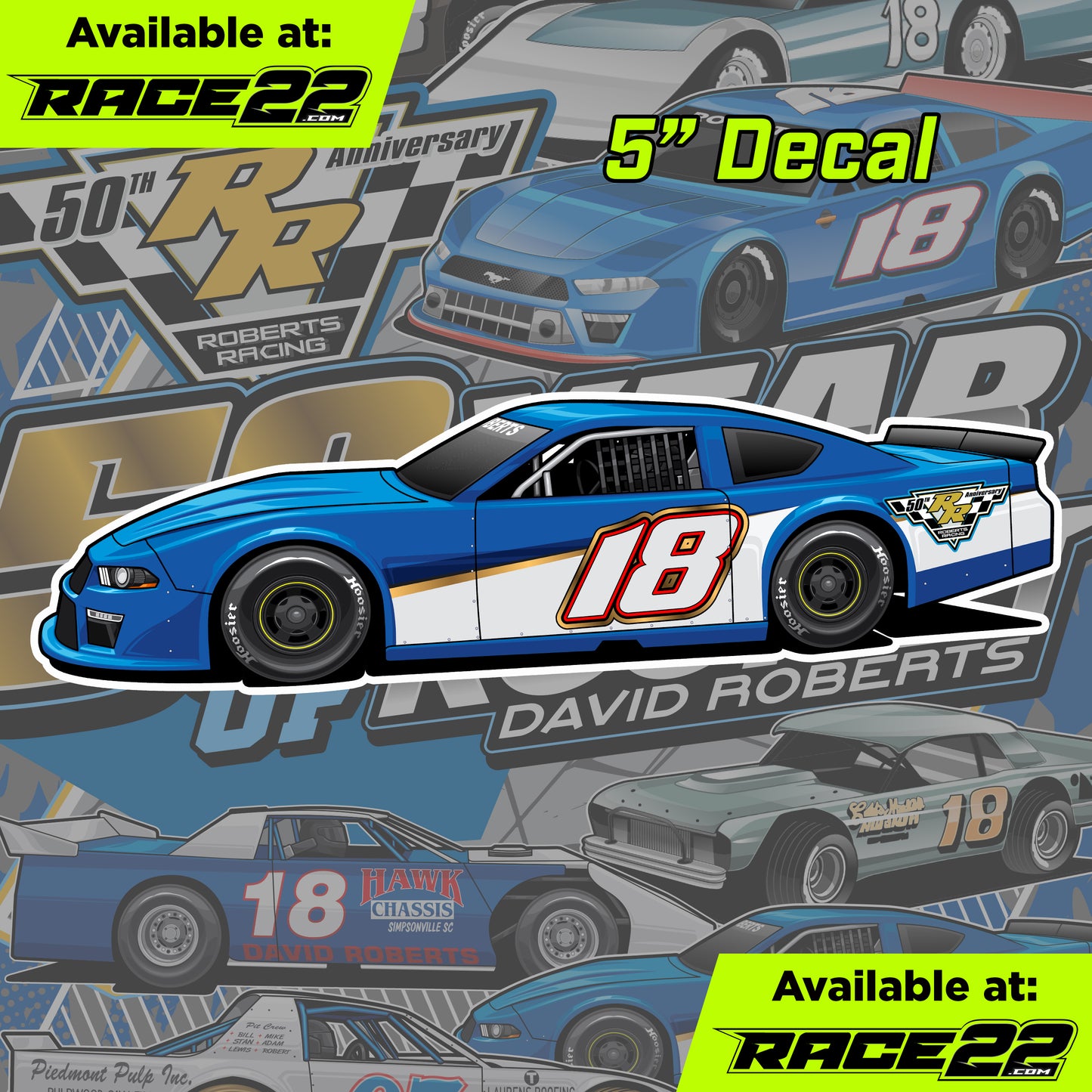 David Roberts - 50th Anniversary Car Decal