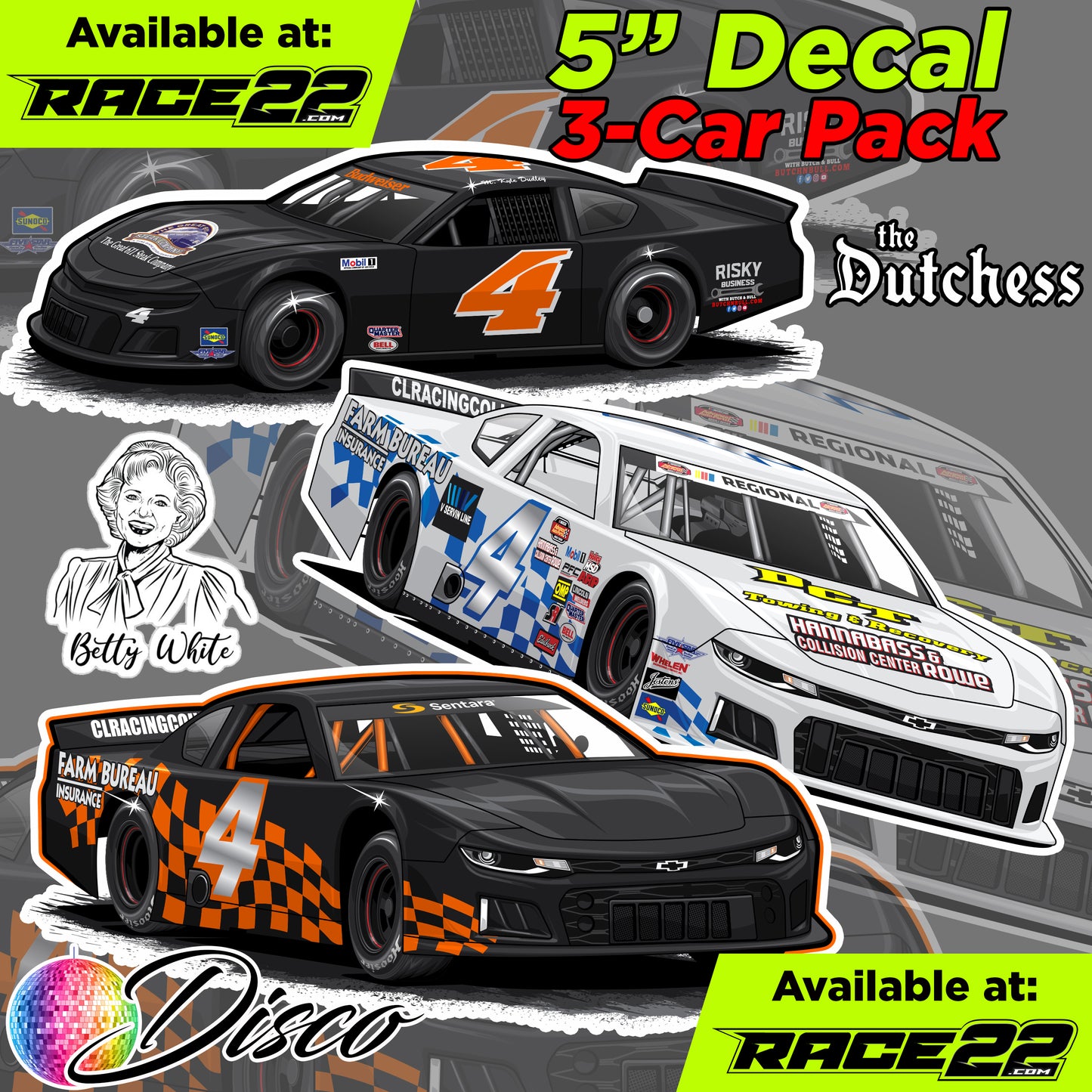 Kyle Dudley - 3-car Decal Pack