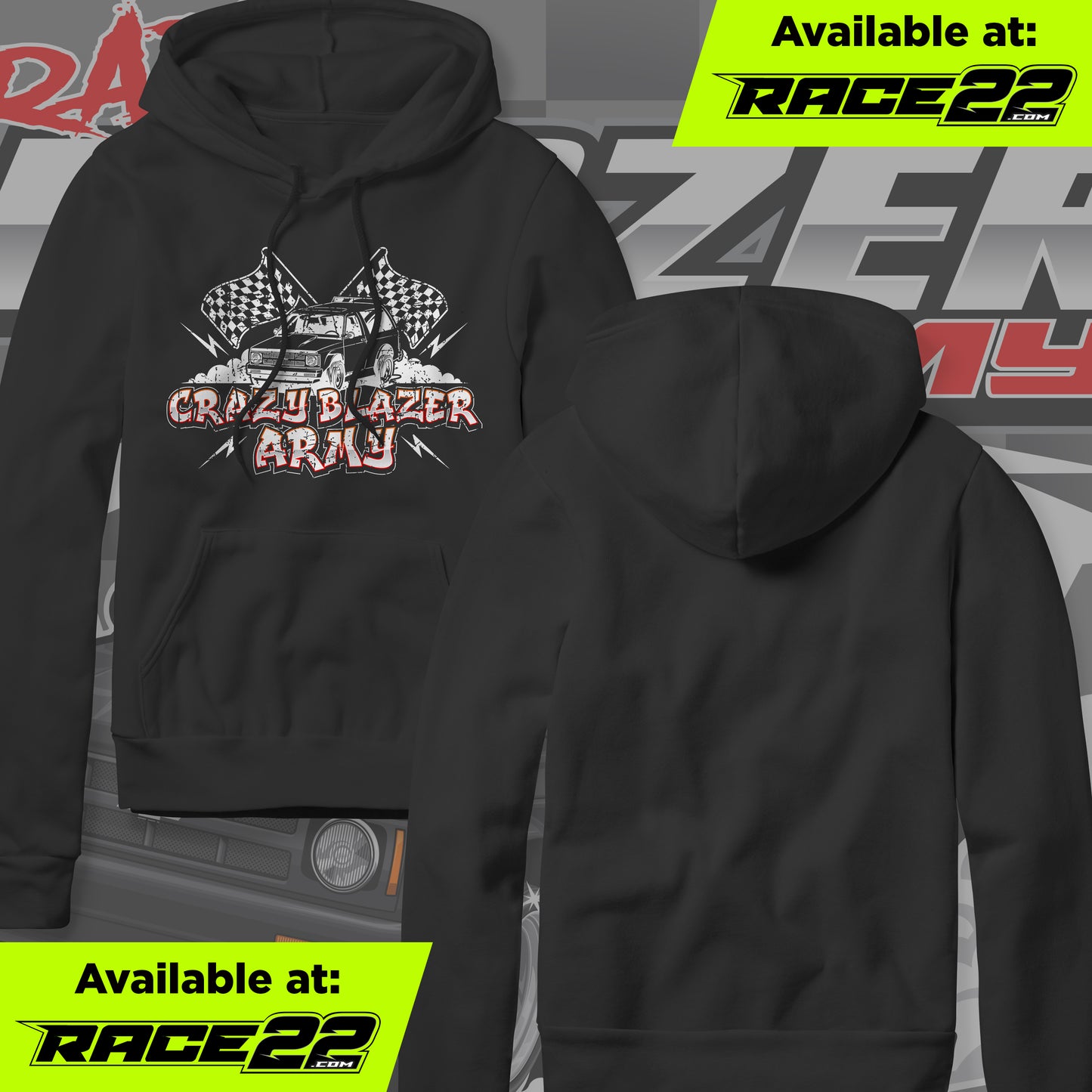 Crazy Blazer Army - Textured Silhouette Blazer Hoodie