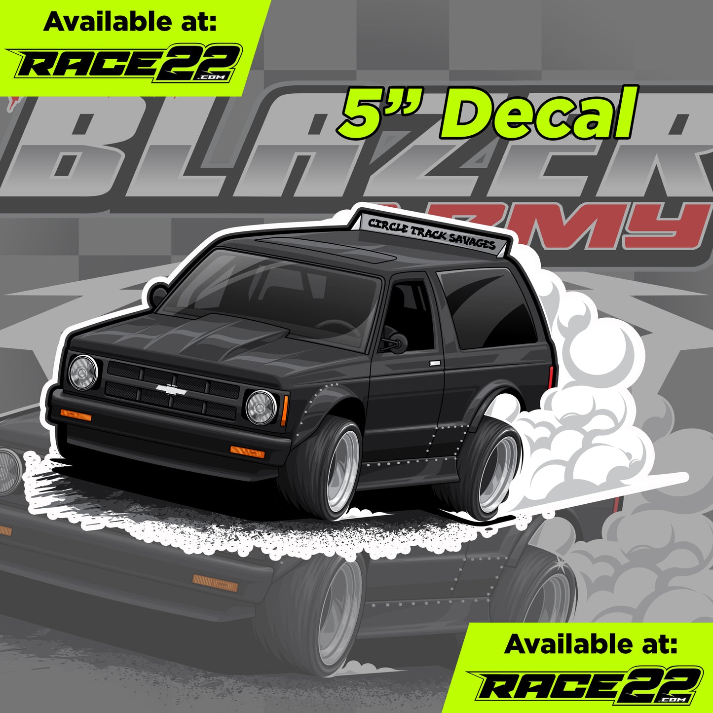 Crazy Blazer Army - Burnout Decal