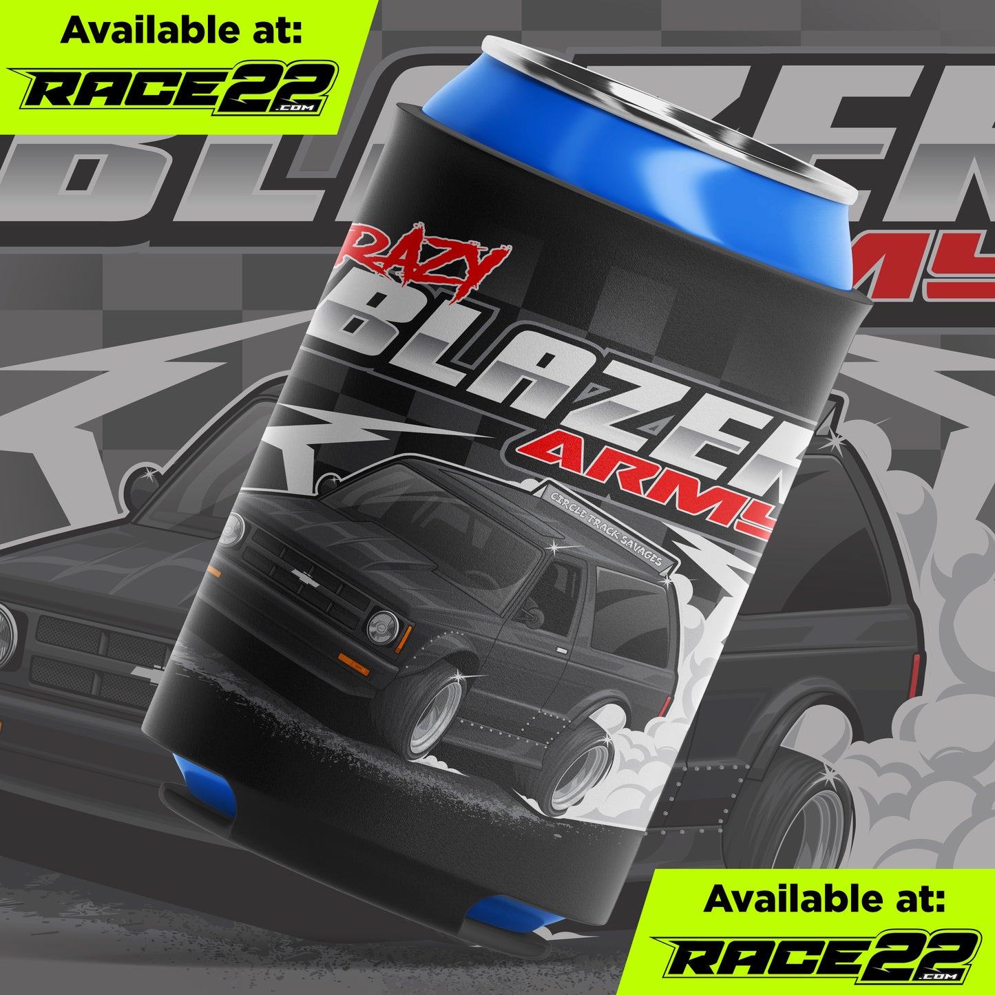 Crazy Blazer Army - Burnout Blazer Logo Can Koozie