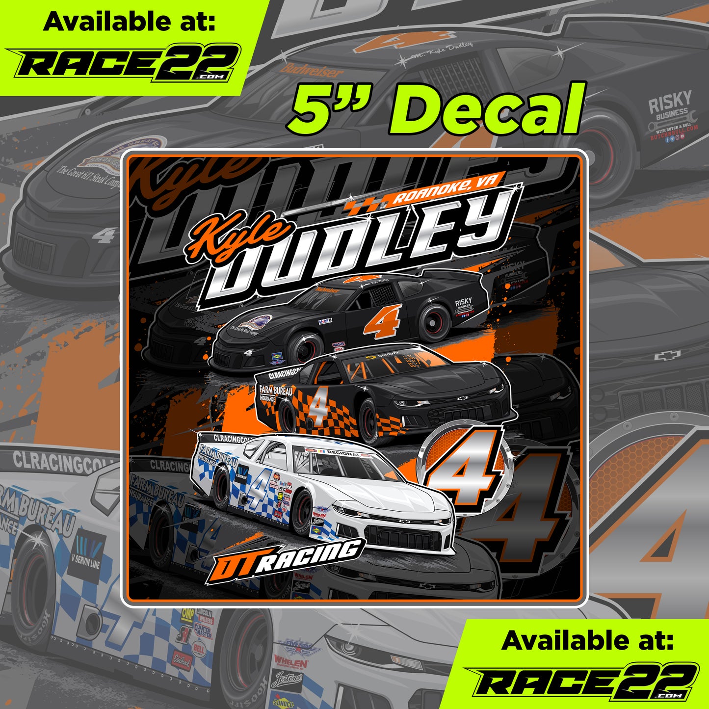Kyle Dudley - 3-car Design Decal