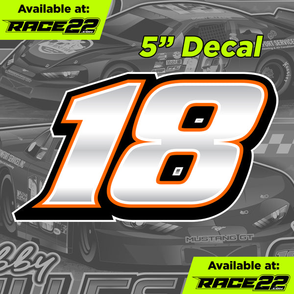 Bobby Gillespie 18 Number Decal