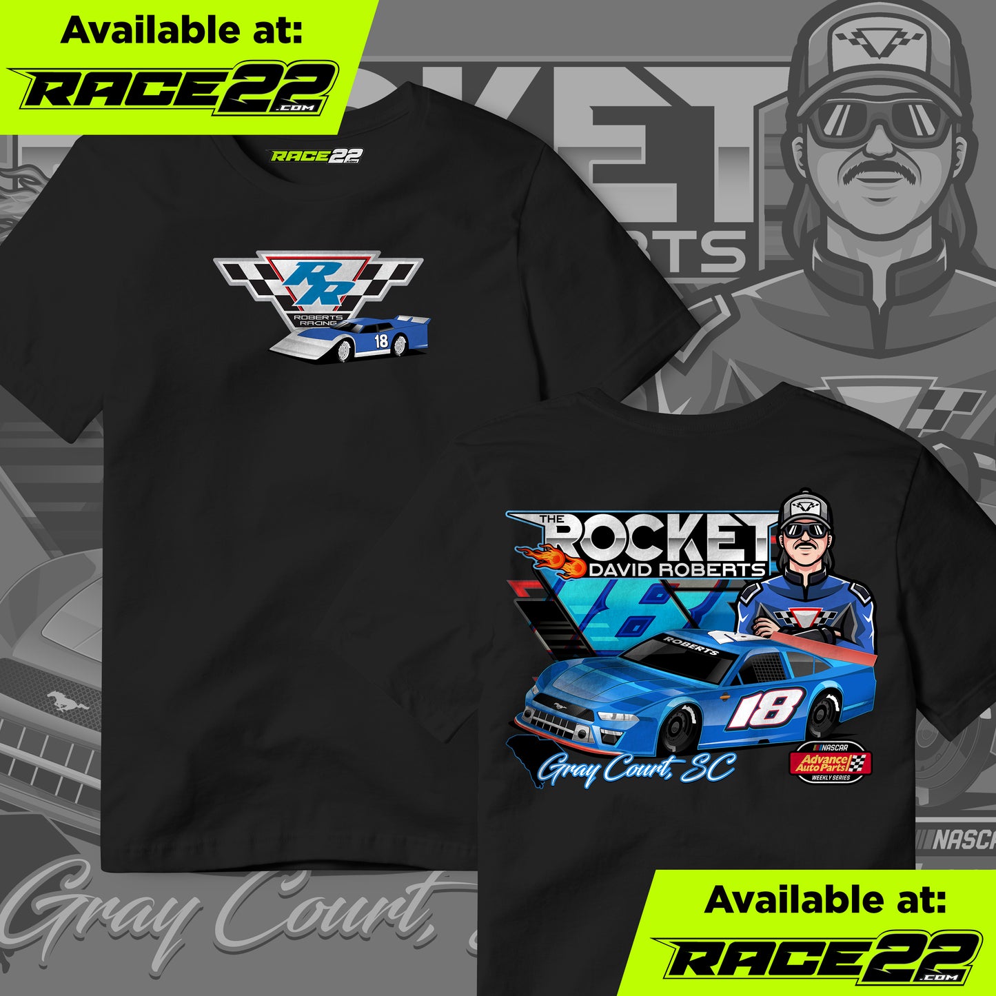 David Roberts - Rocket Logo Car Shirt