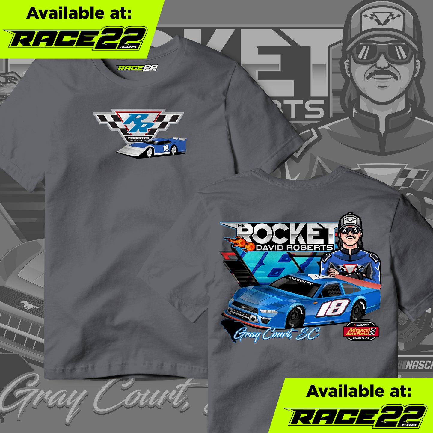 David Roberts - Rocket Logo Car Shirt