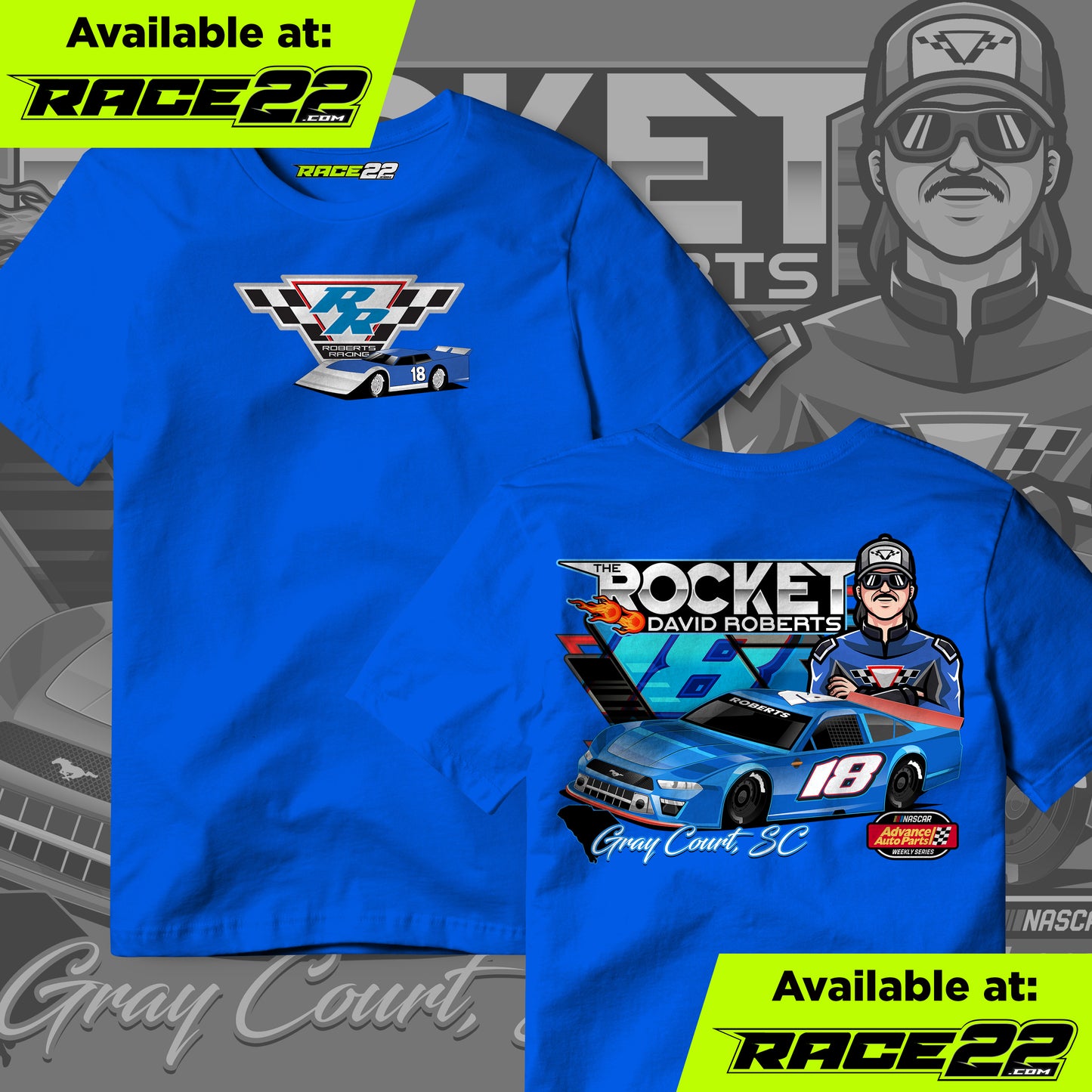 David Roberts - Rocket Logo Car Shirt