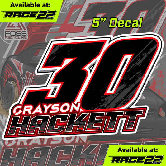 Grayson Hackett - 30 Decal