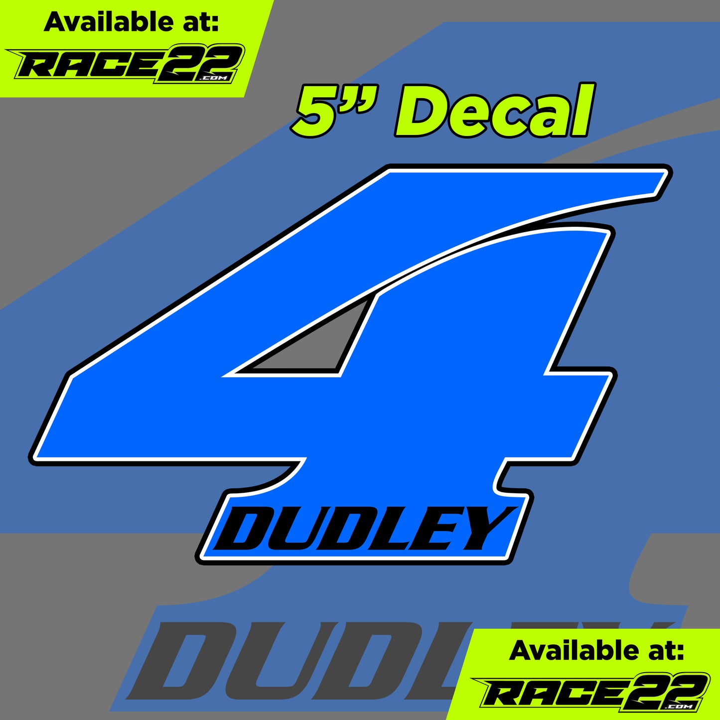 Kyle Dudley - 4 Dudley Number Decal