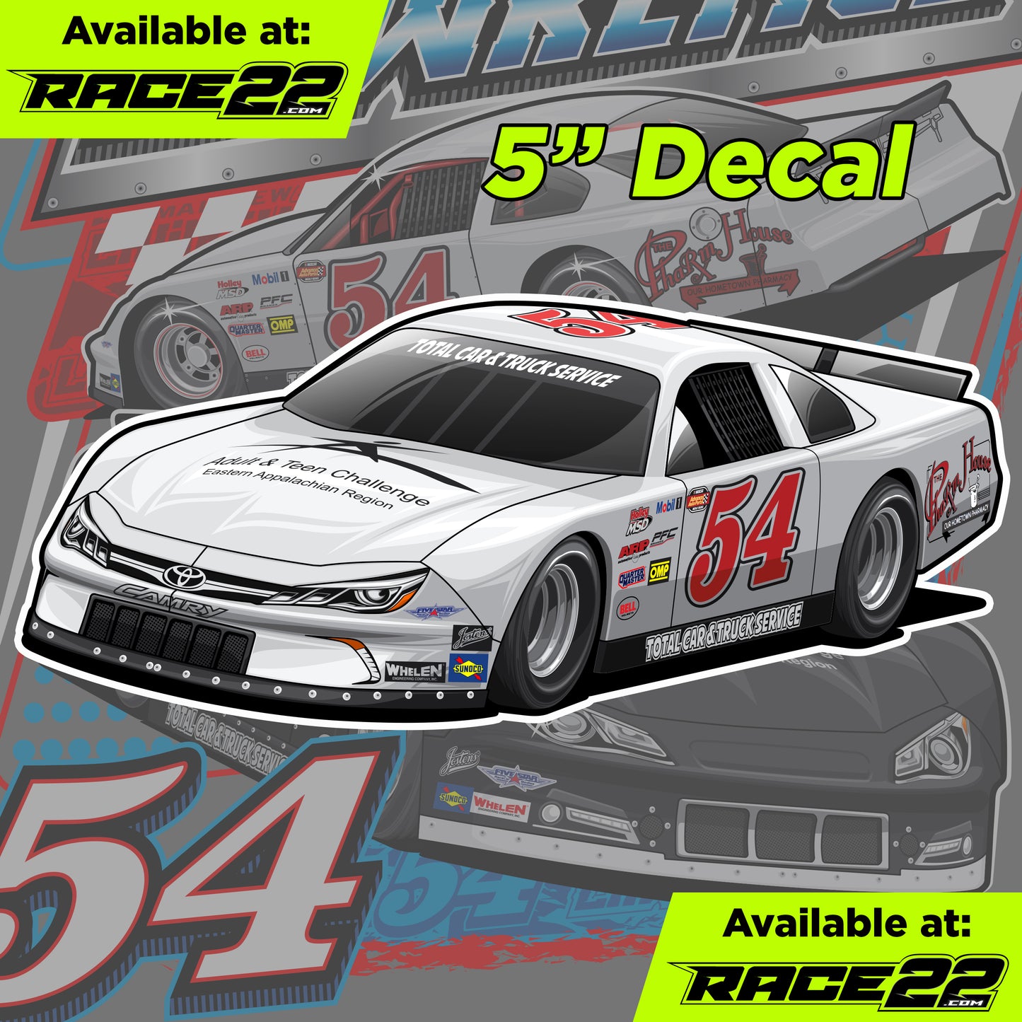 Matthew Lawrence - White Car Front Angle Decal