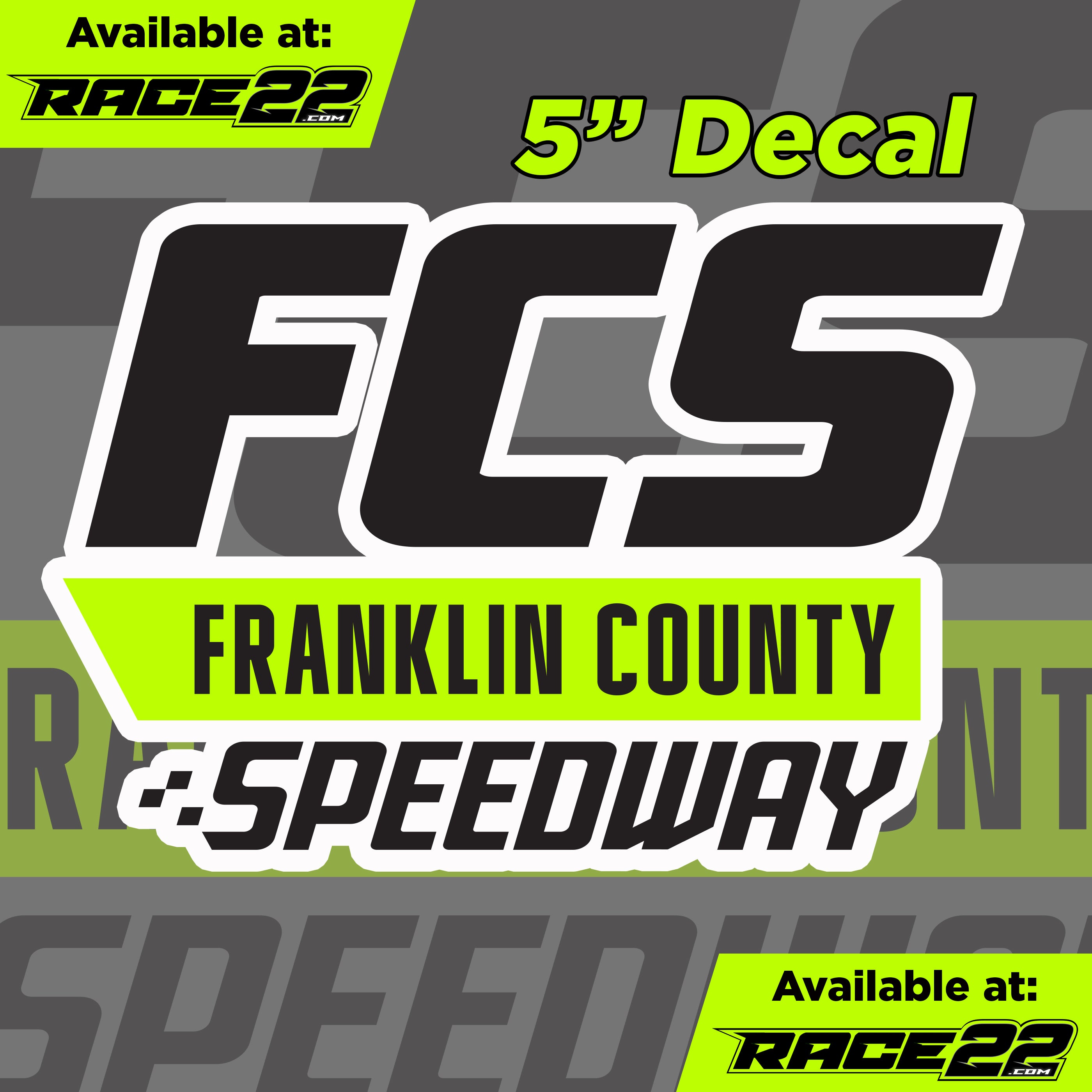 Franklin County Speedway - FCS Logo Decal – RACE22.com
