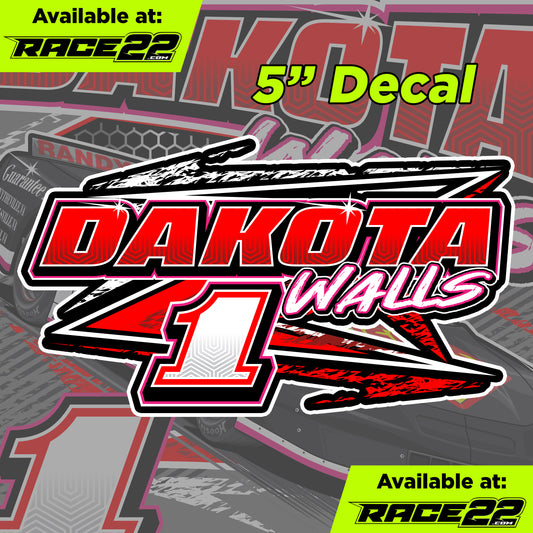 Dakota Walls - Name Number Design Decal