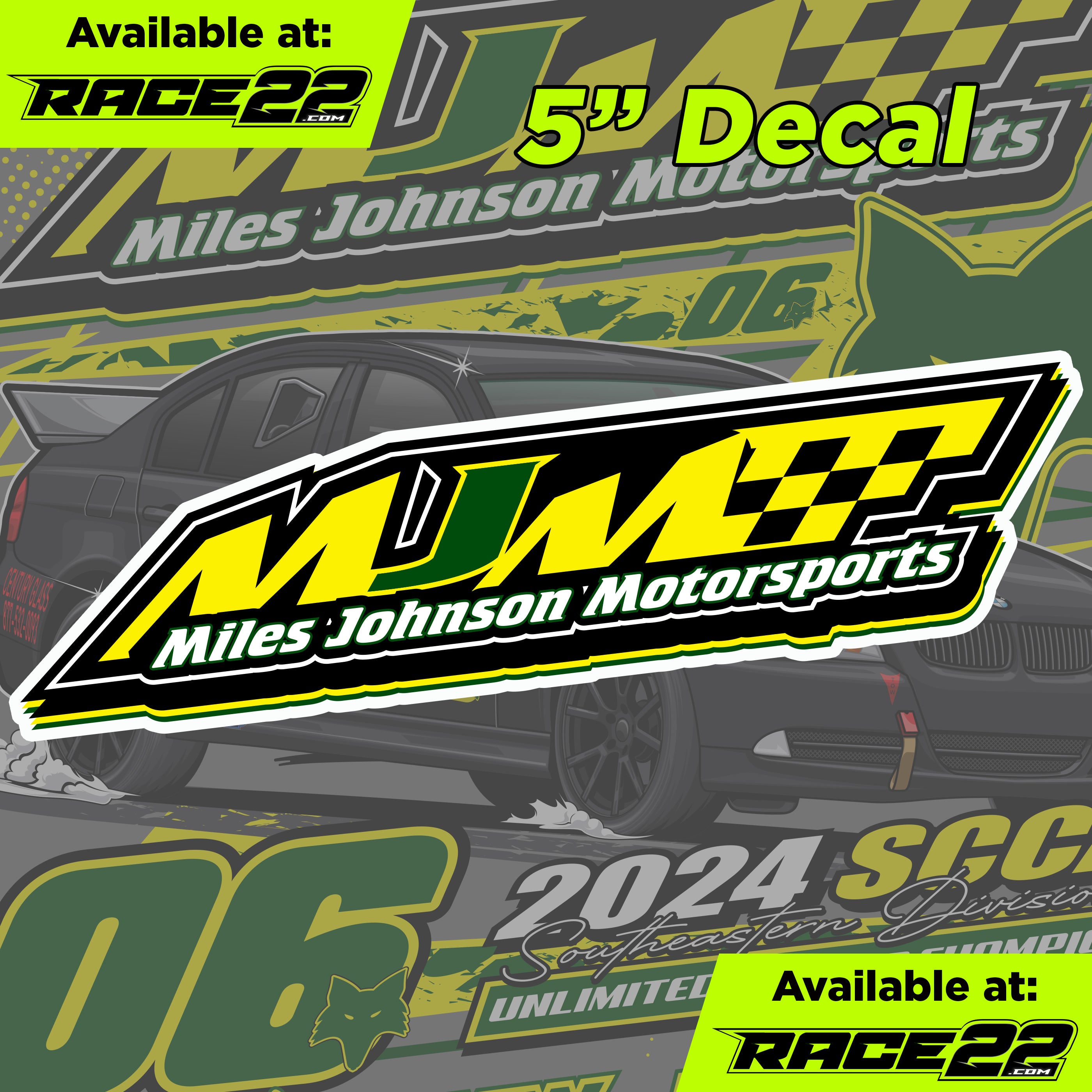 Miles Johnson - MJM Logo Decal – RACE22.com