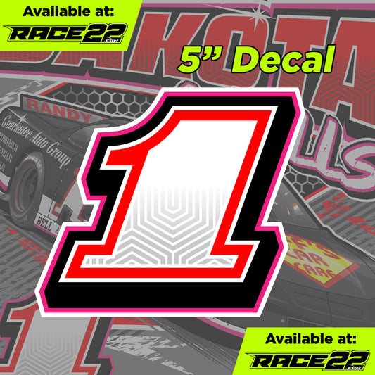 Dakota Walls - 1 Number Decal