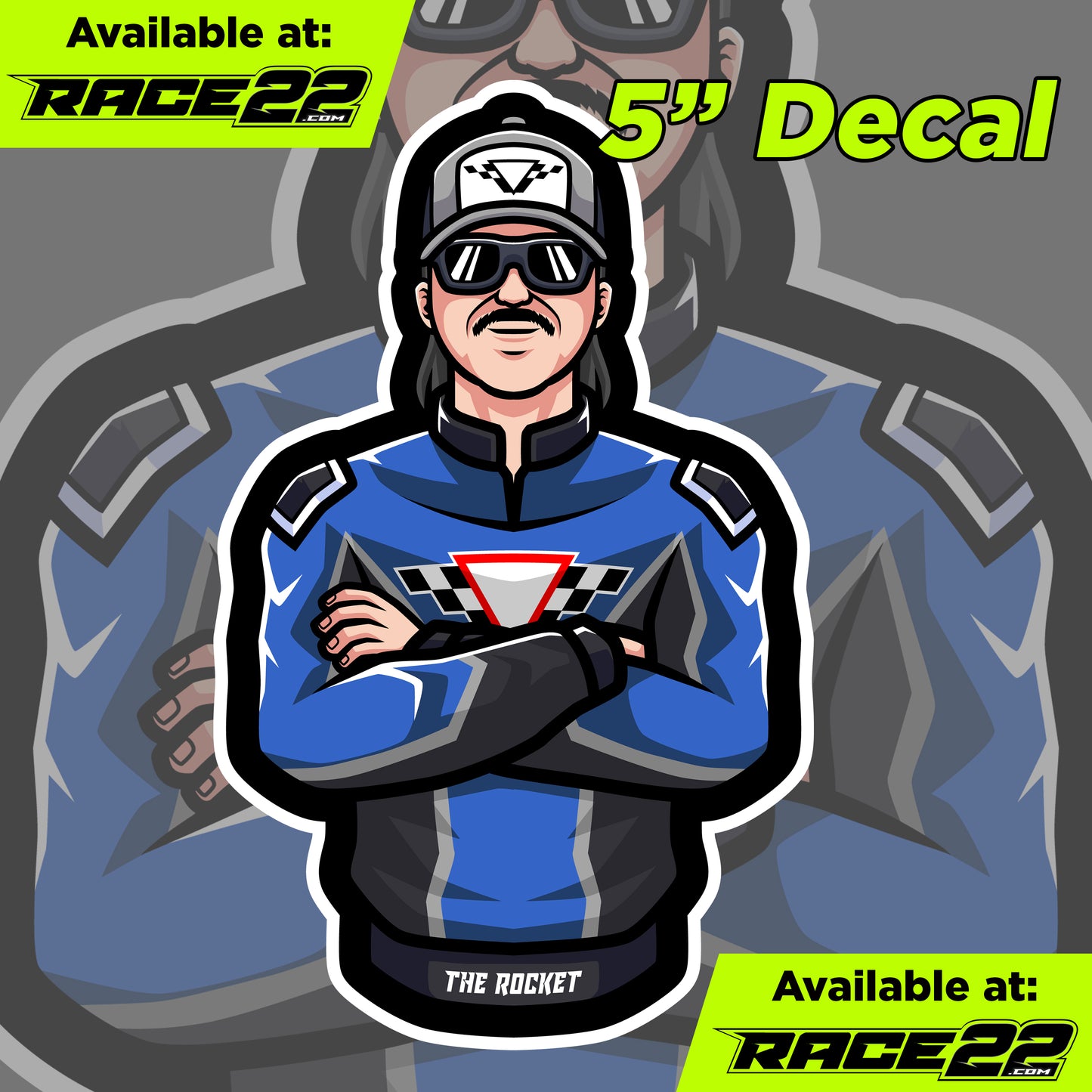 David Roberts - The Rocket Cartoon Character Decal