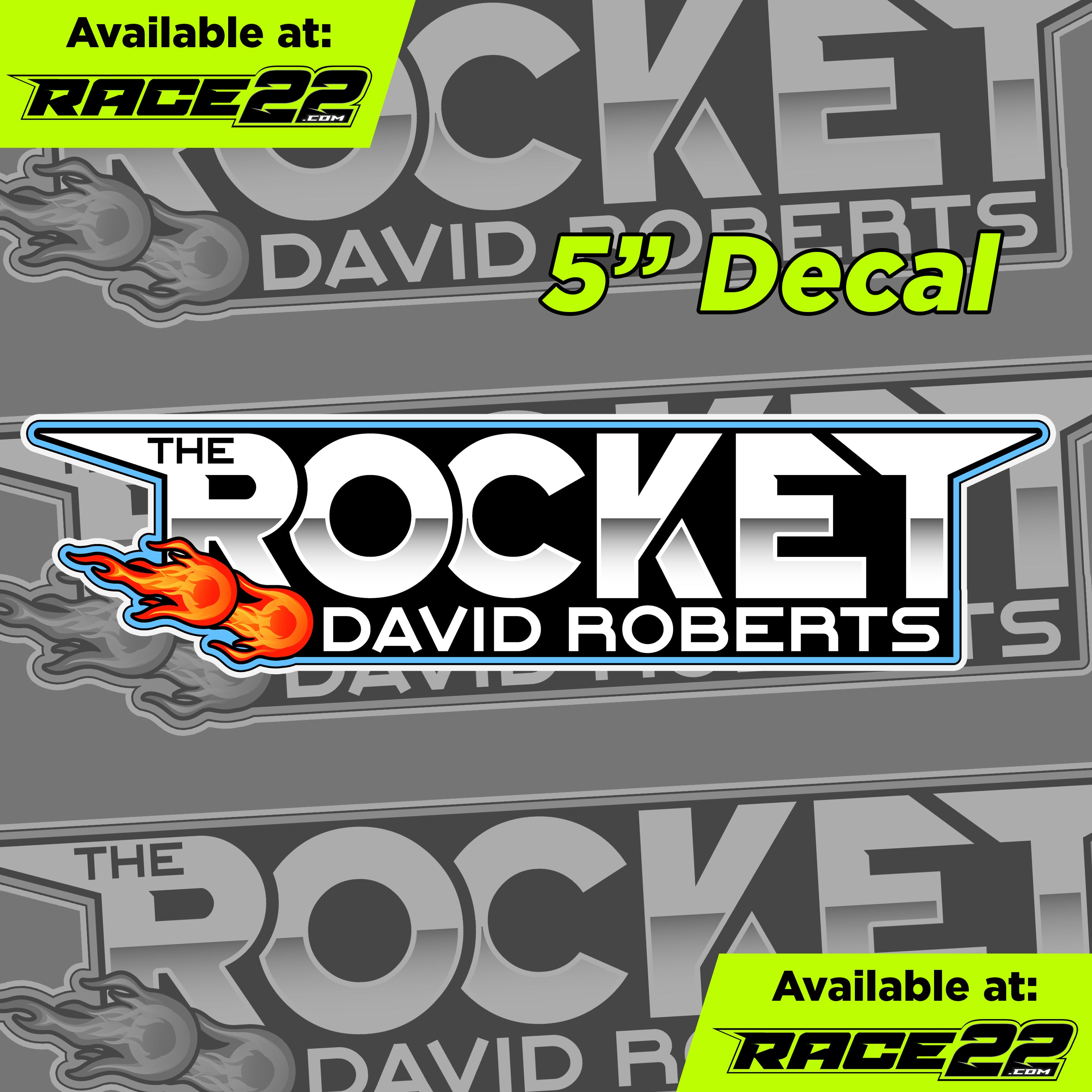 David Roberts - The Rocket Logo Decal – RACE22.com